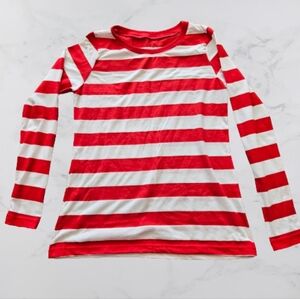 Women's Amazon brand red and white striped top